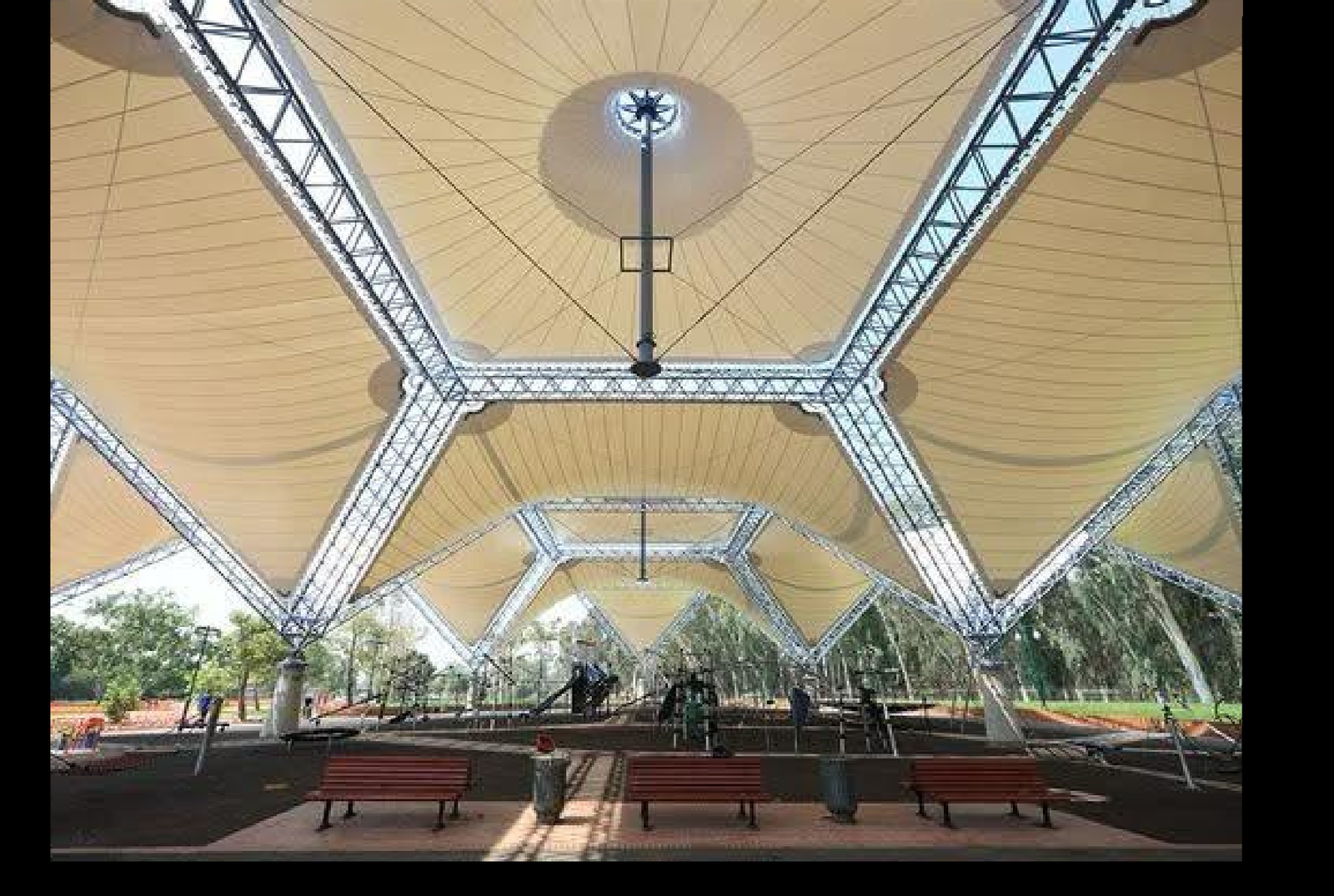 Walkway & Plaza Tensile Shade