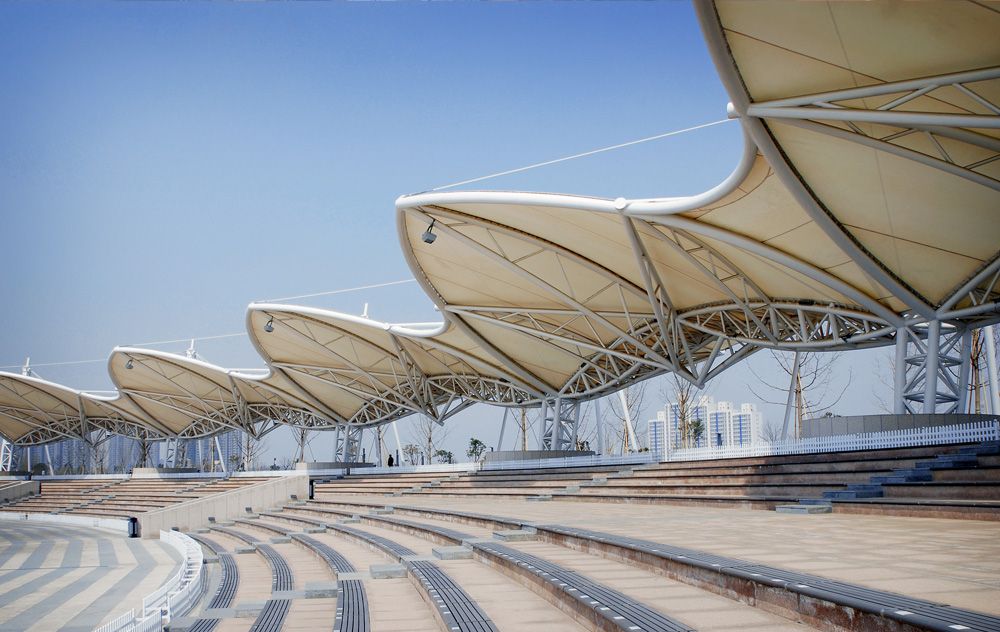 Conical Architectural Tensile Canopy